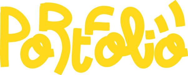 Portfolio modern text design 