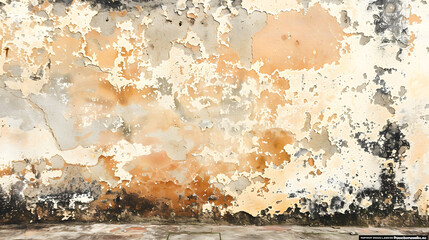 Fototapeta premium Man's Touch Confronting the Mold on a Wall