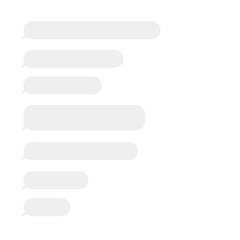 Obraz premium Chat window speech pouch set.