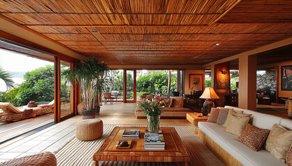 Fototapeta premium Minimalist and unique interior design in the house