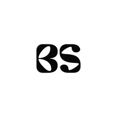 BS monogram logo design letter text name symbol monochrome logotype alphabet character simple logo