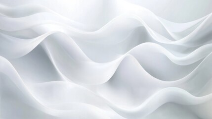 Obraz premium Soft, flowing white fabric creating a serene and elegant atmosphere.
