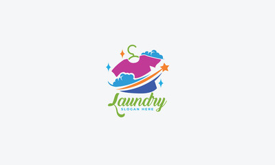 Creative cleaning logo design vector template
