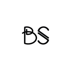 Obraz premium BS monogram logo design letter text name symbol monochrome logotype alphabet character simple logo