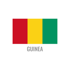 Fototapeta premium Guinea flag icon. The country sign. Rectangle shape. Isolated on a white background. Vector image.