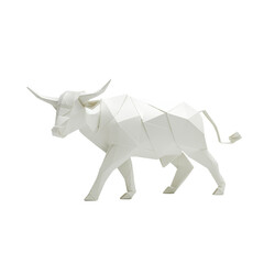 origami of a bull transparent background 