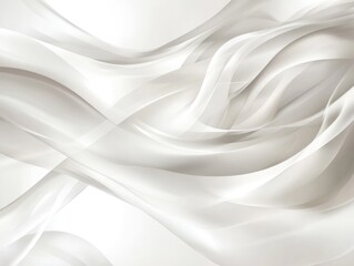Fototapeta premium Soft, flowing abstract design with translucent waves in light tones.