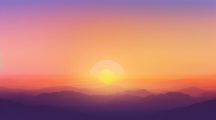 Obraz premium Serene Sunset with Vibrant Orange and Purple Hues