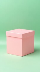 Fototapeta premium Elegant small gift box with minimalist design in soft pastel colors, perfect for any occasion.