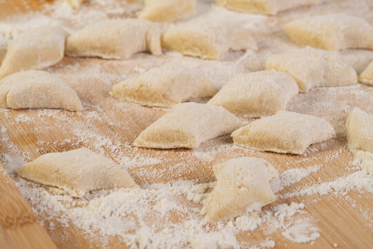 Homemade potato dumplings, traditional polish kopytka