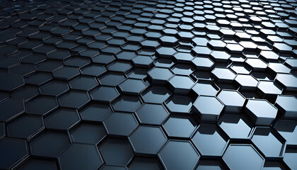 Futuristic Hexagon Grid Pattern.