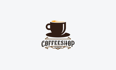 Coffee shop logo design vector template
