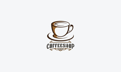 Coffee shop logo design vector template