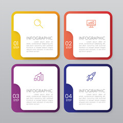 Obraz premium 4 option infographic template with icon