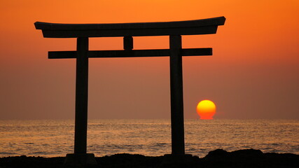 大洗磯崎神社の日の出