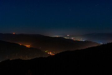 Muszyna, Beskid Sądecki, nocne zdjęcia, niebo gwiazdy © Maciej G. Szling