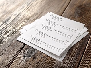 Naklejka premium A table with two receipts side by side showing different total amounts, representing a value and price cost comparison with space for text.
