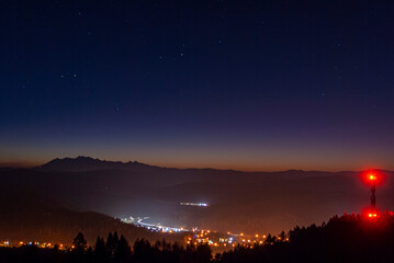 Muszyna, Beskid Sądecki, nocne zdjęcia, niebo gwiazdy © Maciej G. Szling