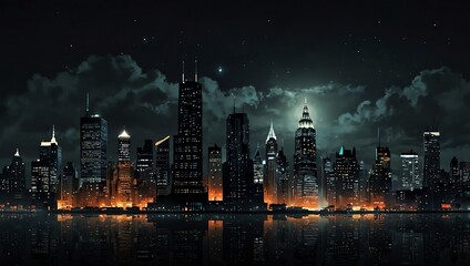 Obraz premium city at night