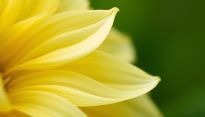 Obraz premium Delicate Yellow Dahlia Petals in Soft Focus