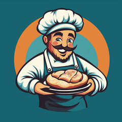 Kitchen and cupcake logo Vectors, AI Generated