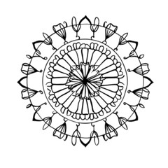 simple Mandala outline vector 
