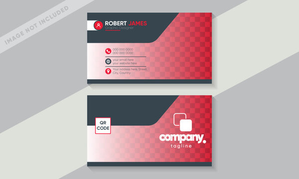 Red Minimal Business Card.