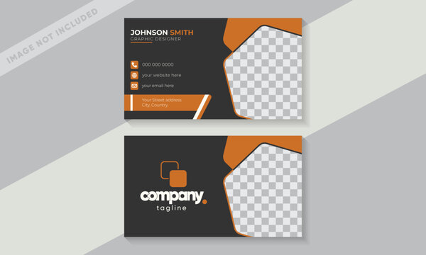 Black Business Card Layout.