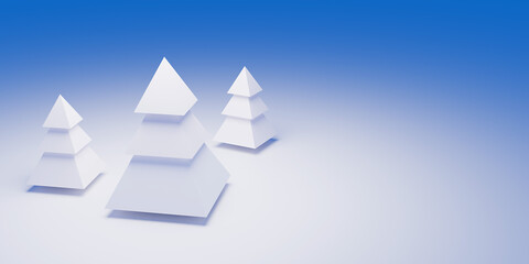 Obraz premium Christmas background with pinetrees. 3d render. 