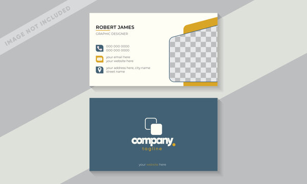 Double-sided business card template. Creative Design.