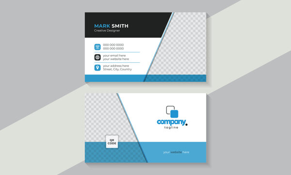 Black Business Card Layout
