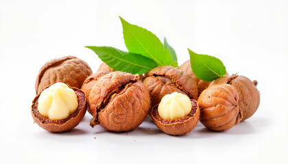 Botanical detailed scientifically hazelnuts