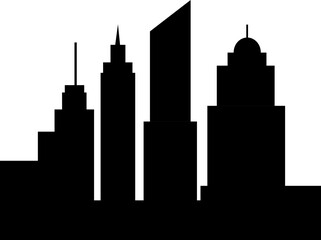 Obraz premium Urban high-rise building silhouette