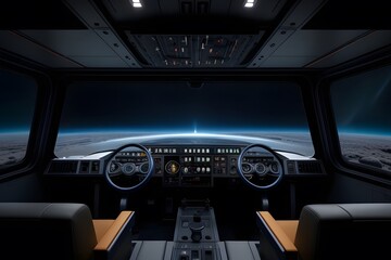 Fototapeta premium ia generated. interior of a passenger train