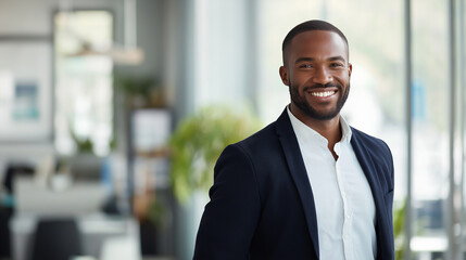 portrait of a businessman, professional person, businessman in office, an early 30s professional in business casual attire