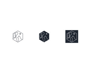 Dog and cat logo design template vector, line of pet logo design suitable for pet shop, store, caffe, business, hotel, veterinary clinic, Domestic animals vector illustration logotype, sign, symbol.