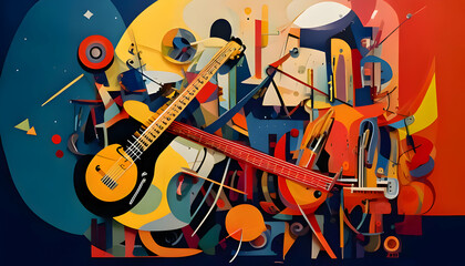 Abstract poster art for a jazz music performance