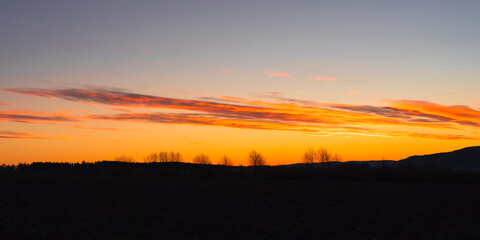 A November morning of rural Toten, Norway.
