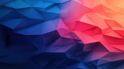Obraz premium Abstract 3D geometric background with blue and pink faceted shapes