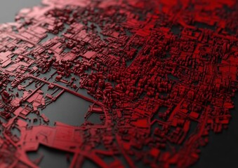 Fototapeta premium Red Cityscape.