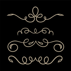 Wedding ornament calligraphic set