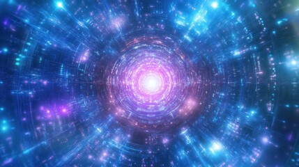 Obraz premium Digital Tunnel of Light