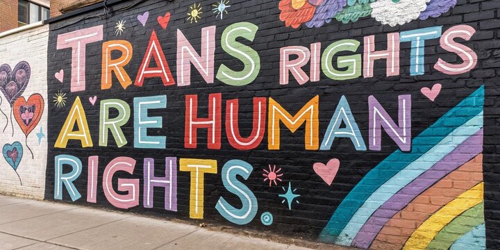 "Trans Rights Are Human Rights" Mural - A Call for Equality and Acceptance