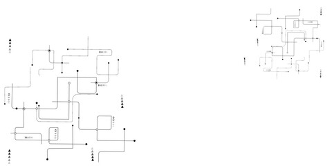Abstract background electronic printed circuit board, with dot and connection line.