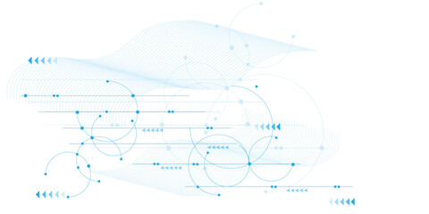 Global communication technology background design. Abstract geometric dots and lines connection circuit concept.