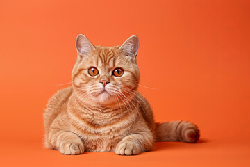 Obraz premium Close up of a scottish cat