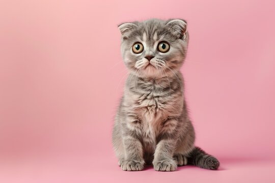 Close up of a scottish fold cat - Powered by Adobe
