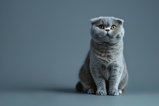 Close up of a scottish fold cat