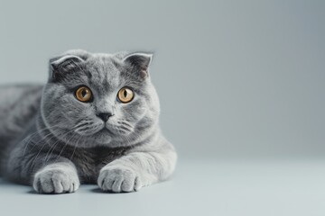 Close up of a scottish fold cat