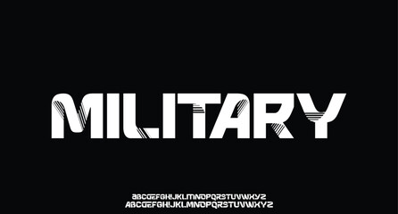 Obraz premium Creative modern font. Modern abstract digital tech font. Logo creative font, type, technology, movie, digital, music, movie. Fonts and illustration in vector format. 